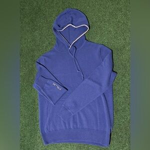 Ralph Lauren RLX Polo Royal Blue Hoodie Sweater 100% Cashmere Small S